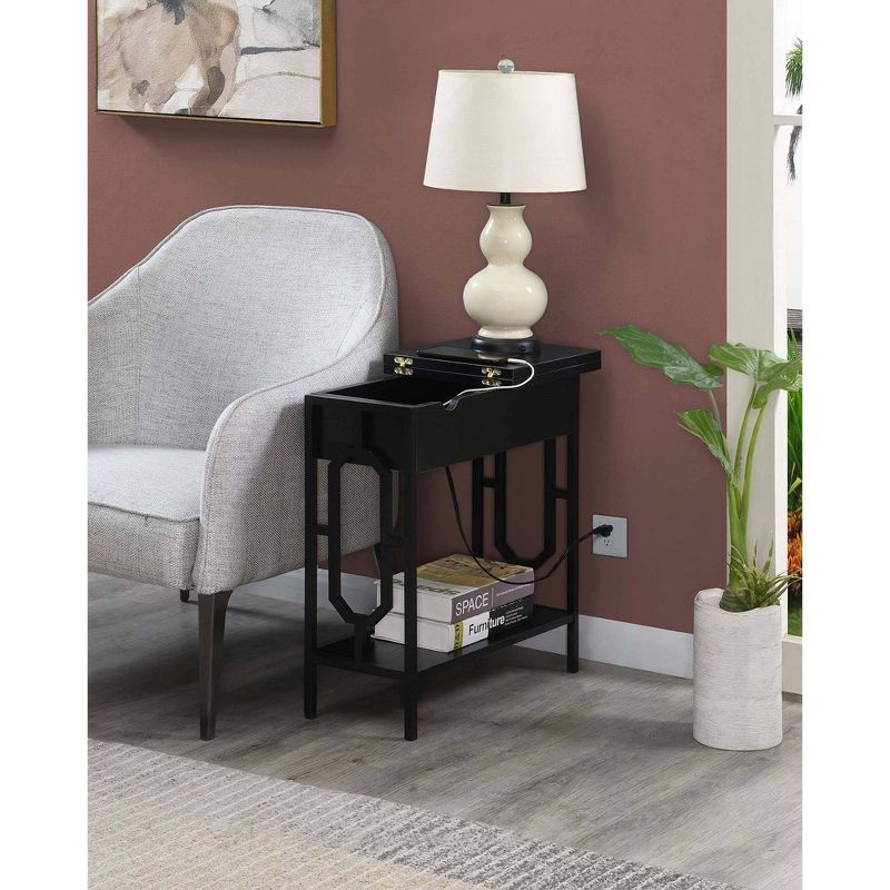 Omega Flip Top End Table with Charging Station - Breighton Home, 4 of 10