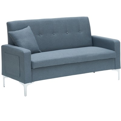 NicBex 57.1 Inch Storage Couch Loveseat Sofa with Metal Legs for Living Room,Small Space,Office,Apartment