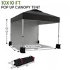 10x10 Pop Up Canopy with Sidewalls for Outdoor, Portable Outdoor Canopy with One Push Setup, Easy Set-Up Waterproof Pop Up Tent for Outdoor Party - 3 of 4