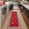 Washable Christmas Party Print Accent Rug w/ Non-Slip Backing,Stain-Resistant Low Pile Holiday Carpet - 2 of 4