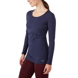 Modern Eternity - Charlotte Long Sleeves Round Neck Nursing Top - 1 of 4