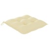 vidaXL Rocking Chair with Cream White Cushion Solid Teak Wood - 4 of 4