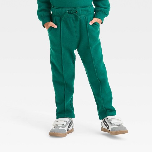 Toddler Boys Pintuck Fleece Pull on Jogger Pants Cat Jack Dark Green 5t Target