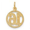 Black Bow Jewelry 14k Yellow Gold 16 Inside Circle Charm or Pendant, 14mm - 3 of 4