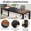 Okak Modern Large Executive Desk Office Computer Desk with Thick Metal Legs,Heavy Duty Business Conference Table for Office,Studio - 4 of 4