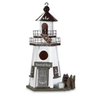 12.25" Nautical Nest Wood Birdhouse - Zingz & Thingz