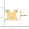 Black Bow Jewelry 10k Yellow Gold Miami Redhawks NCAA Post Earrings - 2 of 3