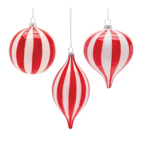 Melrose Striped Glass Ornament (Set of 6) - image 1 of 4