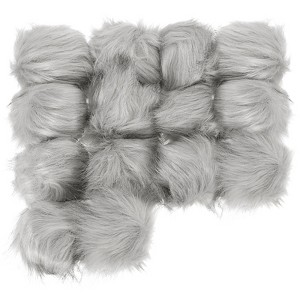 Unique Bargains Fluffy Soft Elastic Faux Fur Pom Poms for Hats DIY Scarves Gloves 14 Pcs - 1 of 4