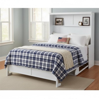 YOOCOZZ Queen Size Wood Murphy Bed Wall Bed with Gas Struts