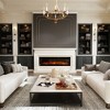 CLIHOME Black Recessed/Wall-Mounted Electric Fireplace with 12-Flame Colors, Heater, Remote Control, Logs and Crystals - 2 of 4
