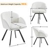 Yaheetech Set of 2 Flower-shaped Armchairs with Removable Seat Cushion for Bedroom, Living Room, Home Office - 3 of 4
