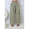 Slickblue Women's High-Waisted Stretch Pants, Elastic Waist, Pockets, Cuffed Bottoms, Color Options, Size S-L - 2 of 4