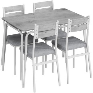Dining Table Set for 4, Kitchen Table with Upholstered Chairs Dinning Table for Kitchen, Compact Set for Small Spaces, Apartment - 1 of 4