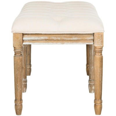Rocha 47'' Beige and Brown Tufted Wood Storage Bench