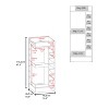 NicBex Buffet Cabinet with Storage 42" Tall Corner Bar Cabinet Sideboard Cabinet with 8 Bottle Cubbies and Double Door for Living Room - 4 of 4