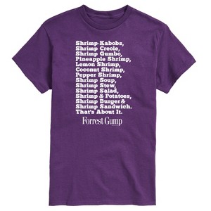 Men's - Forrest Gump - Bubbas Shrimp List Short Sleeve Graphic T-Shirt - 1 of 4
