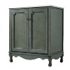 30" Vintage Bathroom Vanity with Rectangle Ceramic Sink, Bathroom Vanity Cabinet with Antique Handles and 2 Doors - 4 of 4