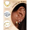 Small Stud Hoop Earrings for Women - 7 Pairs Hypoallergenic 14K Gold Plated Huggie Earring Sets for Multiple Piercing - 2 of 4