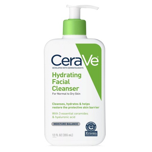 CeraVe Hydrating Facial Cleanser For Normal To Dry Skin Fragrance Free - 12oz