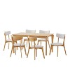 Christopher Knight Home Carmody Wood and Fabric 7 Piece Dining Set - 2 of 4