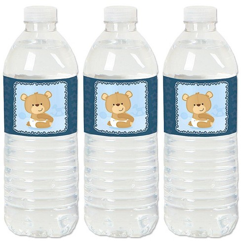 Big Dot Of Happiness Baby Boy Teddy Bear Baby Shower Water Bottle Sticker Labels Set Of 20 Target