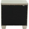 ORRD 26-inch Nightstand with 2 Drawers, Wood Finish, Platinum and Silver - 4 of 4