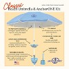 Anchor Works: Classic Beach Umbrella & AnchorONE Kit – Sky Blue - 7.5ft - 3 of 4