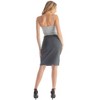 Petite Elastic Waist Knee Length Pencil Skirt - 24seven Comfort Apparel™ - 3 of 4