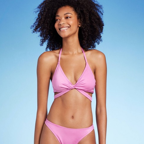 Women's Underwire Square Neck Bikini Top - Kona Sol™ Pink Xl : Target