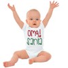 Cute Christmas OMG Santa Claus Baby Bodysuit Jumper Girls Brisco Brands - 3 of 4
