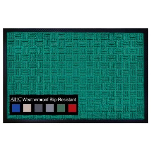 A1HC Indoor Outdoor Doormat Non-Slip Rubber Mat for Entrance, Patio, Garage and Office - Criss Cross - 1 of 4