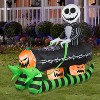 Gemmy Airblown Inflatable Jack Skellington in Coffin Sleigh, 5 ft Tall, Black - 2 of 4
