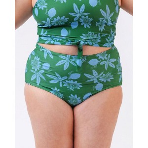 Passionfruit/ Calcada Reversible Ultra High-Waist Bottom - 1 of 4