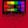 Adult Design By Humans Pride Rainbow Flag Music Note Cassette By Avocato T-Shirt - 2 of 4
