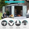 9×11 FT Outdoor Storage Shed with Triple Wide-Access Doors, All-Weather Utility Tool Shed with 4 Vents & Lockable Latch - 4 of 4