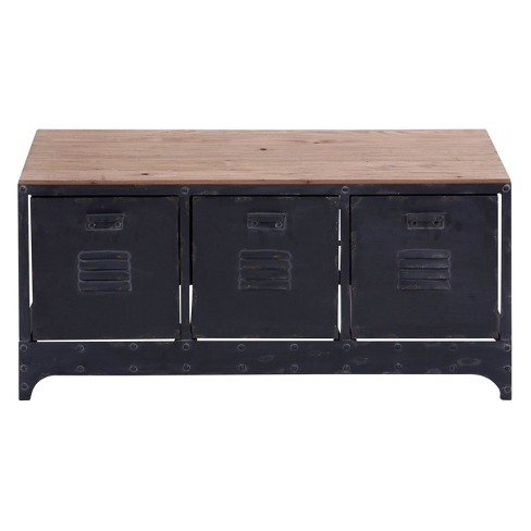 3 Drawer Organizer Black Metal with Black Oak Wood - Brightroom™ in 2023