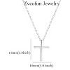 Dainty Gold Cross Necklace for Women, 14K Gold Plated Small Pendant Choker - 3 of 4