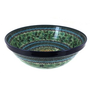 Blue Rose Polish Pottery 55 Ceramika Artystyczna Large Serving Bowl - 1 of 2