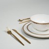 Ozarke Ripple Gold Rim Plates Set - White & Gold - 3 of 4