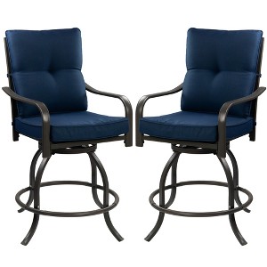 Kozyard 2Pack Isabella High Swivel Bar Stools/Chair Set for Home Patio, Back Yard, Cafes, Bistro, Restaurants and Chic Bars - 1 of 1