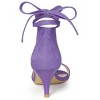 Allegra K Women's Kitten Heel Open Top Lace-Up Sandals - 3 of 4