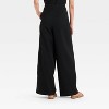 Women's High-Rise Relaxed Fit Wide Leg Pleated Linen Trousers - Future Collective - 2 of 3