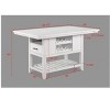 NicBex Dining Table Counter Height Table with Storage Drawers Open Shelf for Kitchen and Dining Room - 4 of 4