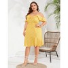 LXT-Plus Size Off Shoulder Dresses Floral A-Line Flowy Casual Midi Summer Dress - 3 of 4