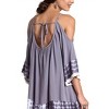 Women's Tie Dye Cold Shoulder Tunic Dress - KORI - 2 of 3