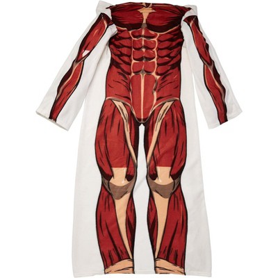 Surreal Entertainment Attack on Titan Colossus Titan Fleece Snuggler Blanket