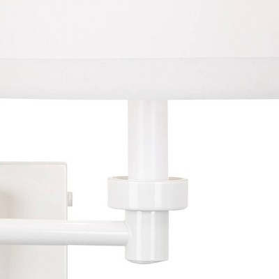 Modern Vero White Metal Swing Arm Wall Lamp with Dimmable Feature