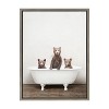 Kate and Laurel Sylvie Three Little Bears in Vintage Bathtub Framed Canvas by Amy Peterson Art Studio, 18x24, Gray - 2 of 4