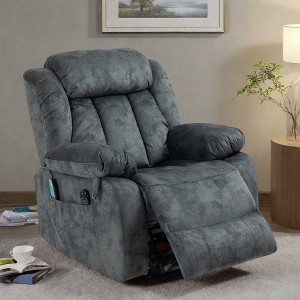 Velvet Power Lift Recliner Chair with Massage, Heating, and USB Port - 1 of 4